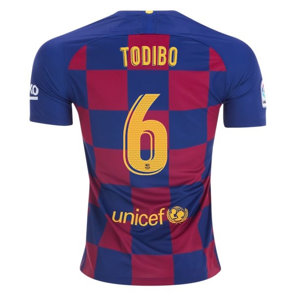 Camiseta Barcelona NO.6 Todibo 1ª Kit 2019 2020 Azul Rojo